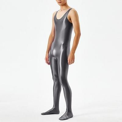Catsuit Body Tuta Tinta unica Finitura lucida Brillante Feticismo della pelle Effetto bagnato Per uomo Costume per Discoteca Parata dell'Orgoglio Mese dell'orgoglio Halloween Carnevale Adulti