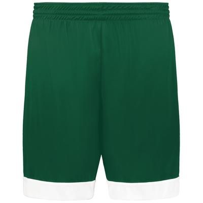 Augusta Sportswear 6929 Swish Reversible Basketball Shorts in Dark Green/White size XL | Polyester