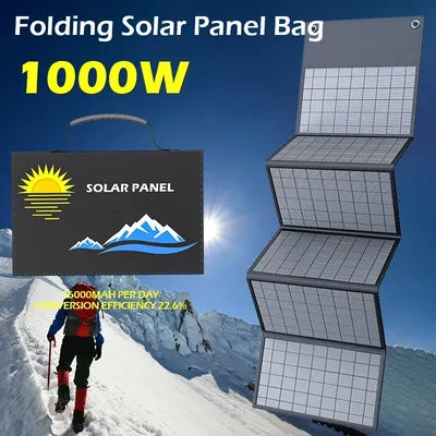 Ultra-Light Solar Panel Bag Budget 600W/1000W Solar Generator - Folding Panel with USB/DC, Perfect for Home & Outdoor Use