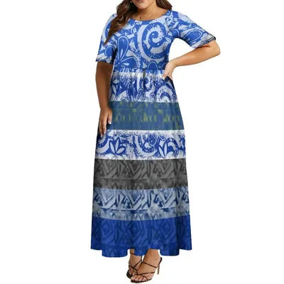 Robe Longue Décontractée à Manches Courtes pour Femme, Tenue Personnalisée, Ourlet Large, Haute Qualité, Été