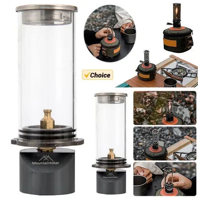 Camping Gas Lantern Tent Night Light Multi-Function Gas Candle Light Windproof Portable Tent Lantern Metal for Camping Picnic