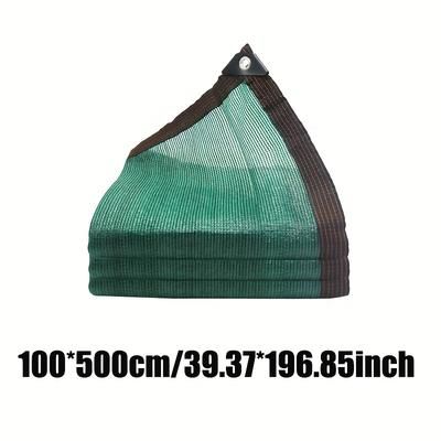 TEMU 1pc Dark Green Privacy Netting - 81-90% Blackout Durable Mesh For Patio, Balcony, Garden - Weather-resistant Outdoor Sun Shade Curtain, Multiple Sizes