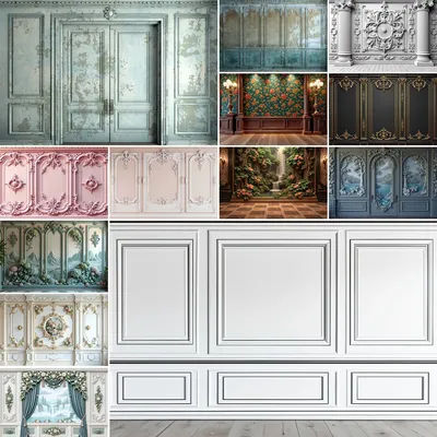 MOON.QG Vintage 3D Western Living Room Background Photography Flower Party Decoration Wallpaper