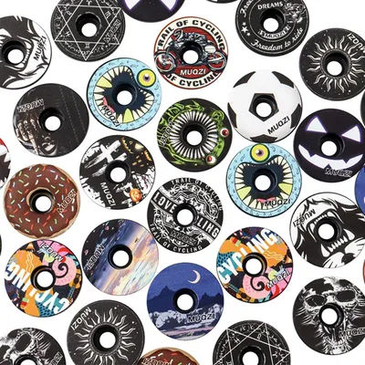 Stem Cap Bicycle Bowl Cover 28.6mm 1 1/8" Aluminum Alloy Bicycle Stem Top Cap Cool Colorful Fork Tube Headset Cap MTB Bike