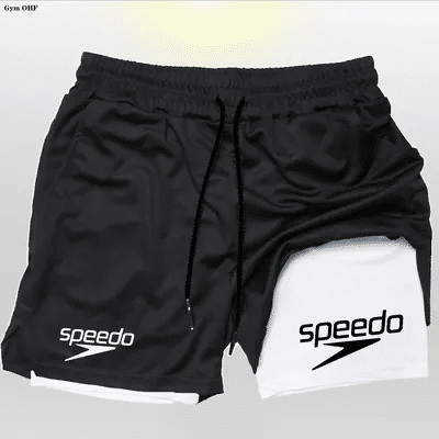 Gym Fitness Training Shorts Summer 2-in-1 Quick Drying Beach Jogging Shorts Outdoor Sports Shorts Men Motocross