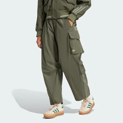 Adidas Official Three Stripes Women's Loose Casual Woven Cargo Pants JI5728