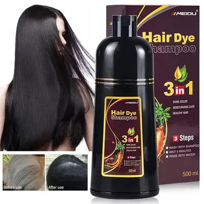 7 Colors 3 In 1 Quick Hair Dye Shampoo Instant Coloring Shampoo Gray White Cover Natural Plant Fast Dye Long Lasting Dye Shampoo