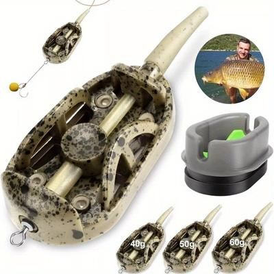 TEMU Fishing Inline Method Feeders 20g-60g For Pellet Ground Bait Coarse Carp Tackle
