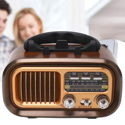 Haut-parleur radio Bluetooth haut-parleur radio vintage portable 3 bandes multifonctionnel Bluetooth