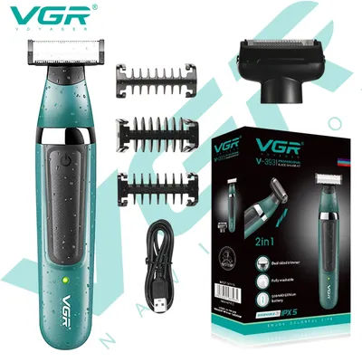VGR Electric Shaver Hair Trimmer Professional 2 in 1 Shaver Razor Waterproof Beard Trimmer Household Hair Shaving for Men V-393