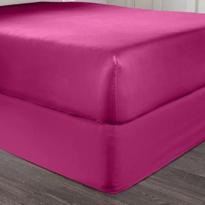 BH Studio Microfiber Bedskirt by BH Studio in Raspberry (Size QUEEN)