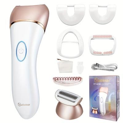 TEMU Electric Bikini Trimer Shaver Women Body Hair Trimmer And Facial Hair Remover - Rechargeable Hair Removal Kit For Bikini Underarm Leg Arm Body Face