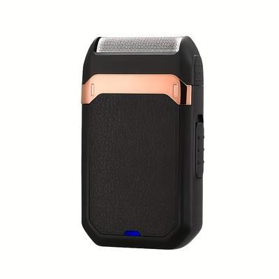 TEMU Feiyba Men's Portable Electric Shaver - Usb Rechargeable, Beard Trimmer With Precision Temple Edges, 4v-12v Operating Voltage, Lithium Battery, Ideal Gift For Boyfriend/fathe