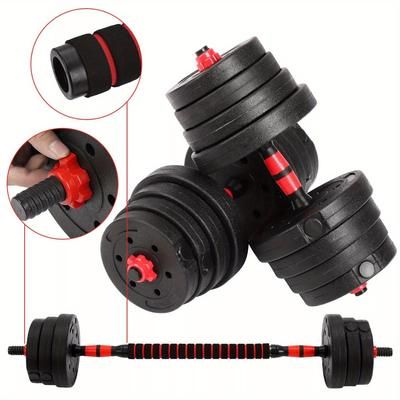TEMU 30kg Sports Adjustable Dumbbells Set With Barbell Dumbbell Weight Set For For Home Gym
