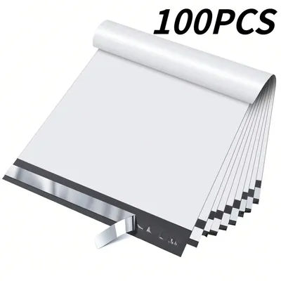 100pcs Self-adhesive Packaging Bag Waterproof Express Logistics Sealed Express Mail Bag Sealing Dustproof Mailing Shipping Bag