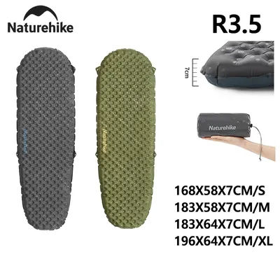 Naturehike 2025 New Camping Air Mattress 3.5 High R-value 4 Season Ultralight Sleeping Pad Portable Quick Inflatable Outdoor Mat