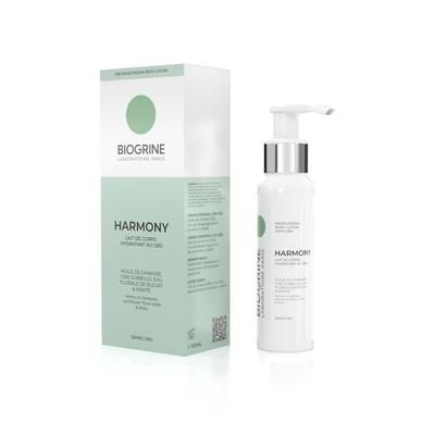 BIOGRINE Latte corpo idratante "HARMONY" – CBD, cera d’api e burro di