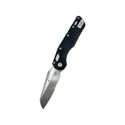 Microtech MSI S/E Fluted G-10 Apocalyptic Partial Serrated 3.88in Folding Knife Tan 210-11APFLGTTA