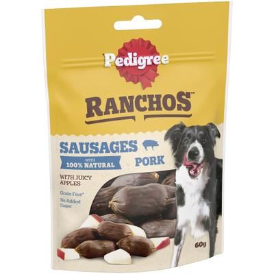 2x60g Pork Sausages Ranchos Pedigree Dog Treats