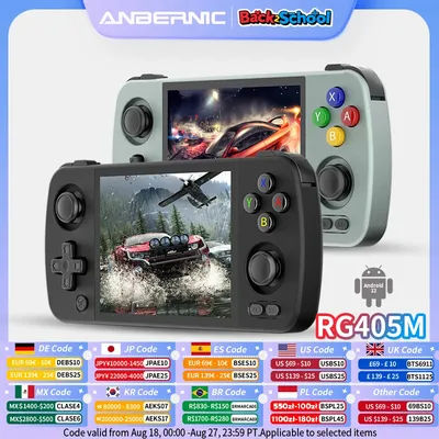 ANBERNIC RG405M Metal Handheld Game Console 4" IPS Screen Android T618 Wifi Bluetooth Portable Video Gaming Player 3000+ Games