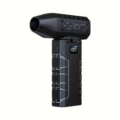 TEMU Portable Handheld Compressed Air With 100°c Temperature Control, Usb Rechargeable, Suitable Cleaning - Ideal For Electronics And Small Spaces, Durable Metallic Finish