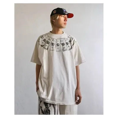 T-shirts à manches courtes pour hommes, Vintage, de haute qualité, imprimé de billets de Dollar américain Saint, hauts surdimensionnés, vêtements lourds, été 2020