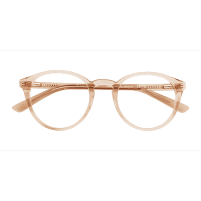 Unisex s round Clear Orange Acetate Prescription eyeglasses - Eyebuydirect s Zoff