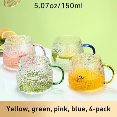 TEMU 150ml/5.07oz, Japanese Heat-resistant Glass Small Tea Cup High Borosilicate High Quality Teacup With Handle Cup