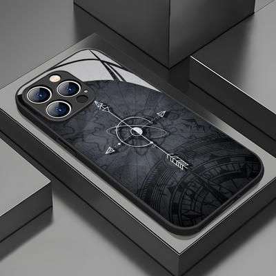 TEMU Pattern Mobile Phone Case For Iphone 16promax/15pro/14plus/13/12/11/x/xr/xsmax, Tempered Glass, Protective Cover With High-end Feel