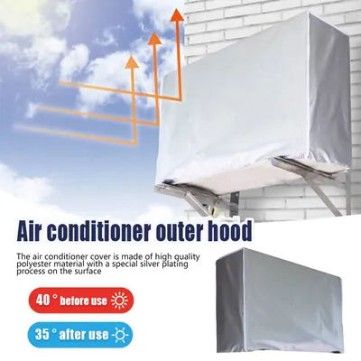 Couverture de climatiseur, isolation anti-poussière, couverture AC pour unités extérieures, nettoyage, protection des marchandises ménagères