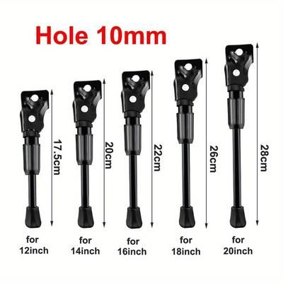 TEMU Bicycle Kickstand With Anti-slip Rubber Foot Pad - , Metal Side Support For All Bikes, Side Support Stand | Versatile | Antislip Rubber Pad