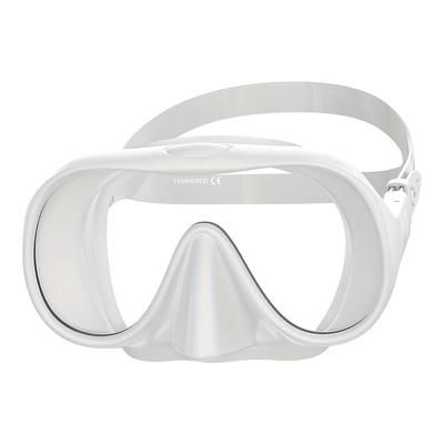 TEMU Frameless Snorkel Mask Ultra Panoramic Tempered Glass Snorkeling Swimming Goggles Suitable For Adults
