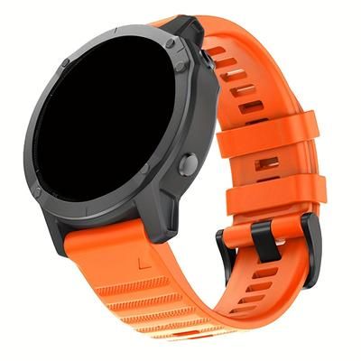 TEMU For Garmin Fenix Silicone Watch Bands - 26mm 22mm 20mm Straps, Deployant Clasp, Compatible With 6x 6 6s Pro 7x 7 5 5x 5s Plus Gen 2, Easyfit Replacement Wristbands For Smartwatch