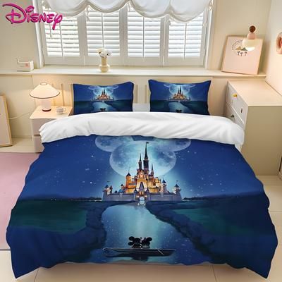 TEMU Valentine's Day Mouse 3pcs Bedding Set - Adorable And Soft, The Bedroom - With A Duvet Cover And 2 Pillowcases Featuring Cute Character Designs For Valentine's Decoration.