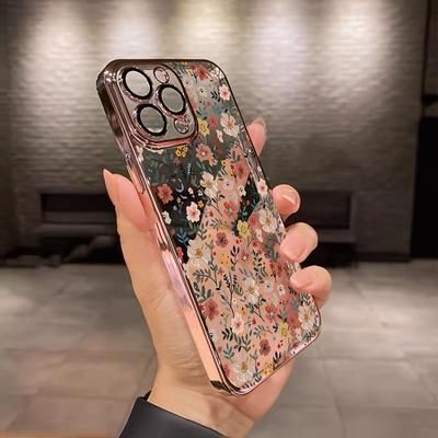 TEMU Small Floral Pattern For Iphone16 Case For Iphone 16 Promax/16plus/16pro/15plus/15pro/15promax/14plus/14promax/14pro/iphone13 Pro Max High-quality 13pro Transparent Phone Case Soft Case