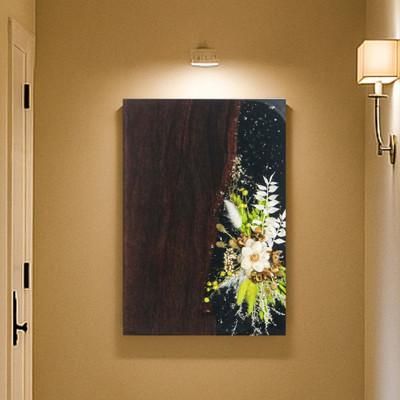 'Thai Inspirational Nature-Themed Wood and Flower Wall Art'