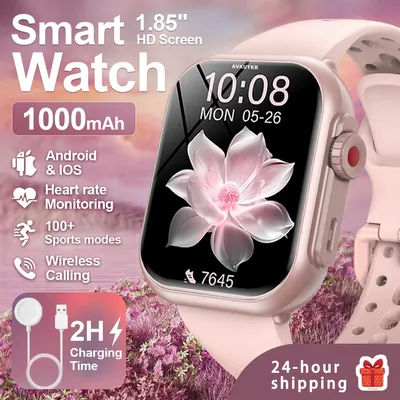 LIGE mode femmes montre Ultra 2 SE montres intelligentes 1000mAh 1.85 "AMOLED plein écran tactile BT appel Smartwatch pour Huawei IOS dames