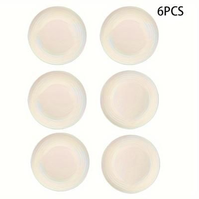 TEMU 6/18pcs Pp Unbreakable 9inch Food Plates, Dishes, Plates, Dinner Plates, Kitchen Living Room Fruit Plates Snacks Plastic Dinner Plates