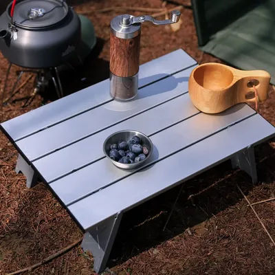 Mini Aluminum Alloy Folding Table, Outdoor Ultra Lightweight Portable Leisure Tent, Camping Fishing Coffee Table,A1166