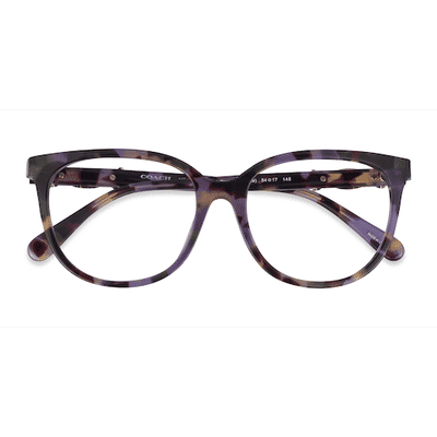 Female s horn Purple Tortoise Acetate Prescription eyeglasses - Eyebuydirect s Coach HC6260U