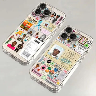 Tyler The Creator Cartoon Singer Phone Case For iPhone 16e 16 15 14 13 12 11 Mini Pro Max X XR XSMax 7 8 Plus Transparent Soft