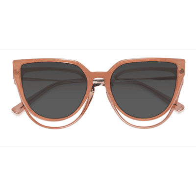 Female s horn Coral Metal,Plastic Prescription eyeglasses - Eyebuydirect s Vive Clip-On