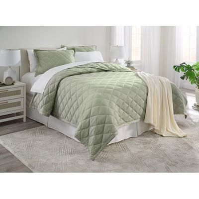 BH Studio Jersey Quilt Set by BrylaneHome in Sage (Size KING)