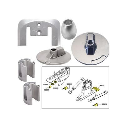 Tecnoseal Anode Kit w/Hardware - Mercury Bravo 3 2004-Present - Aluminum 20805AL