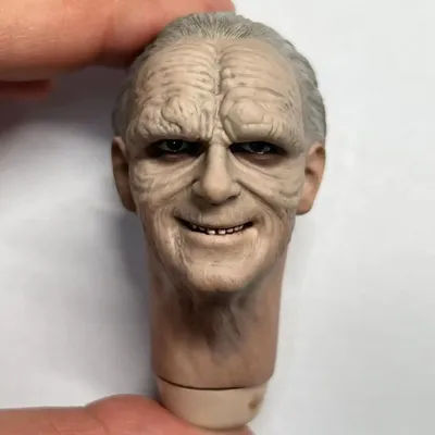 1/6 Scale Sith King Ian McDiarmid Head Sculpt PVC Male Soldier Head Carving Fit 12'' Action Figure Body Dolls