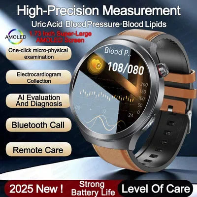 Nouveau pour Samsung Galaxy Watch 7 ECG + PPG Smartwatch acide urique graisse sanguine pression artérielle analyse de haute précision Smartwatch hommes 2025