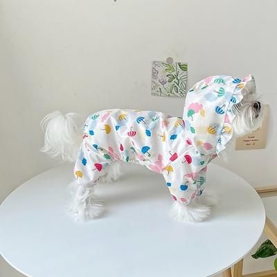 Cane Gatto Impermeabile Giacca Antipioggia Moda Carino Casual Inverno Impermeabile Lavabile All'aperto Casual Quotidiano Abbigliamento per Cani for Bichon Frisé Volpino di Pomerania Cucciolo Papillon
