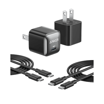 Anker 511 Charger (Nano Pro) with 6 ft USB-C Cable(2-Pack)