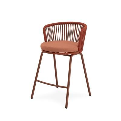 Sgabello da esterno terracotta con cuscino