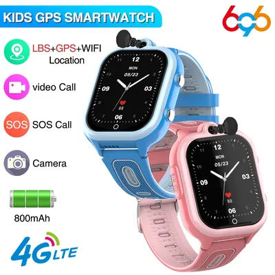 696 Wifi GPS LBS SOS Camera Waterproof Smartwatch Children Gift 4G Sim Card Kids Smart Watches 1.85inch Full Touch Video Call